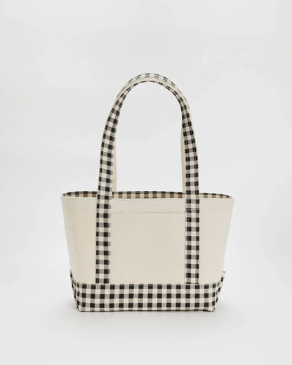 Gingham Small Canvas Tote