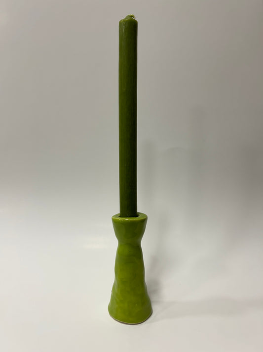 Green Taper Candle