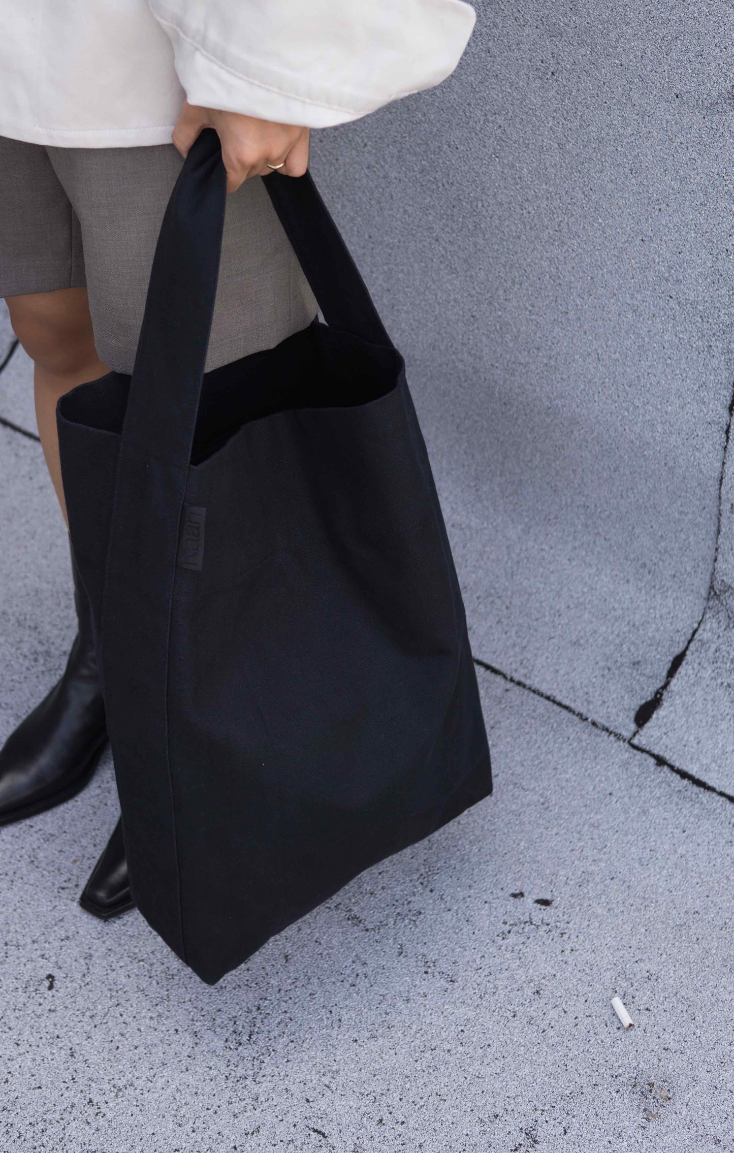 Black Large Canvas Tote