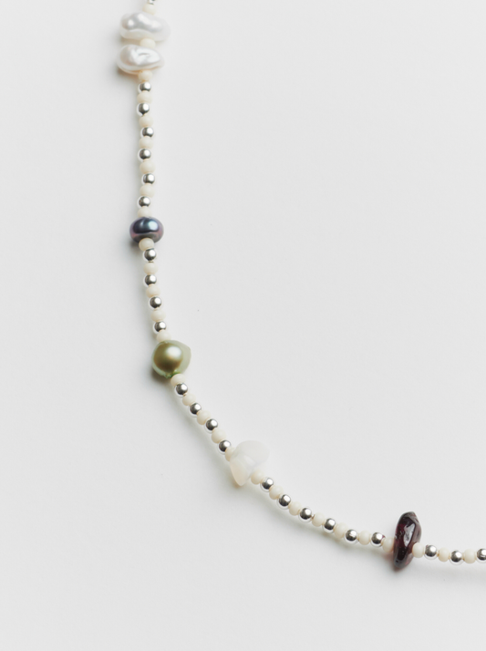 Neve Mixed Pearl and Bead Necklace