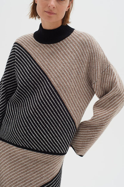 Neutral Striped Sweater